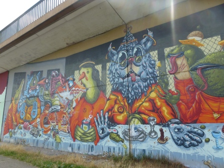 Wall art in Saarbrucken.