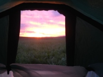 Nice tent sunset.