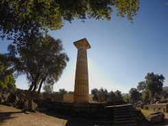 One of the few standing pillars, Temple of Hera, Olympia.