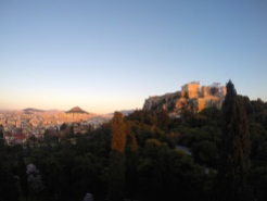 Sunset view of the Acropolis.